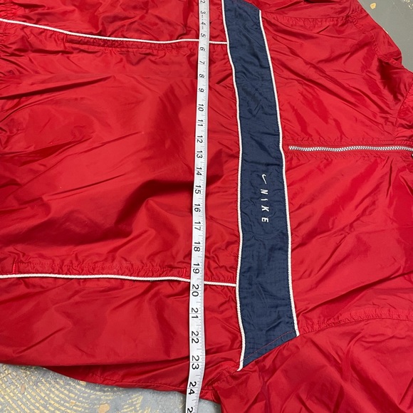 Nike 1/4 Zip Anorak Windbreaker Jacket White Tag Maroon Red Large Navy Vintage - Picture 5 of 9